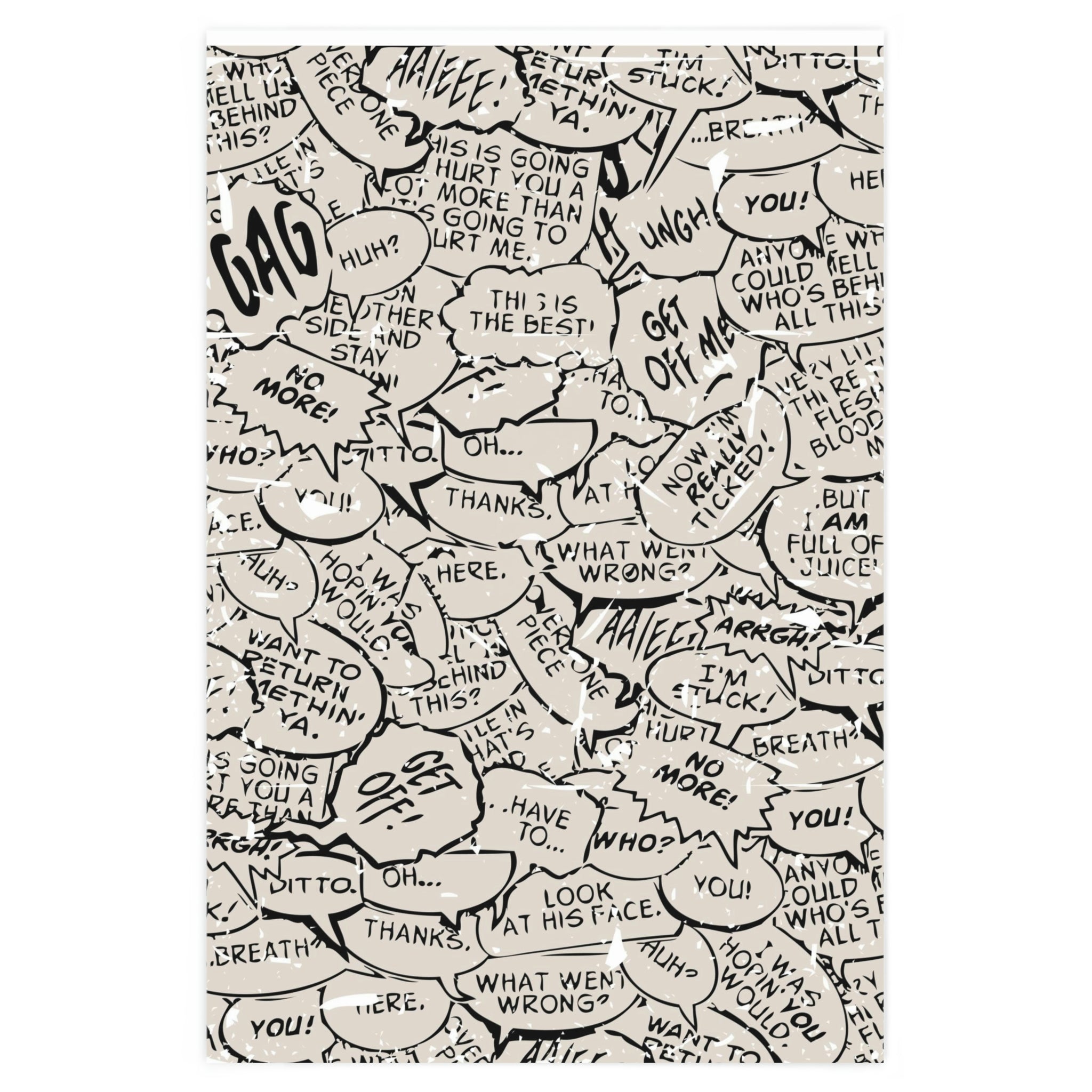 Comic Text Bubble Wrapping Paper