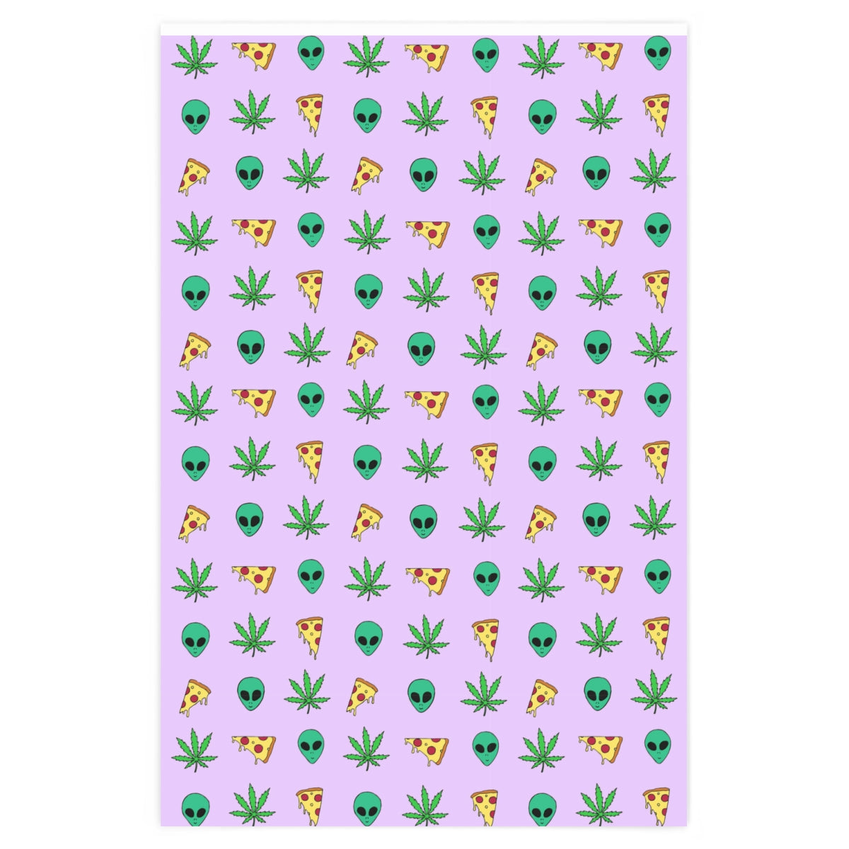 Pizza Alien Weed Wrapping Paper