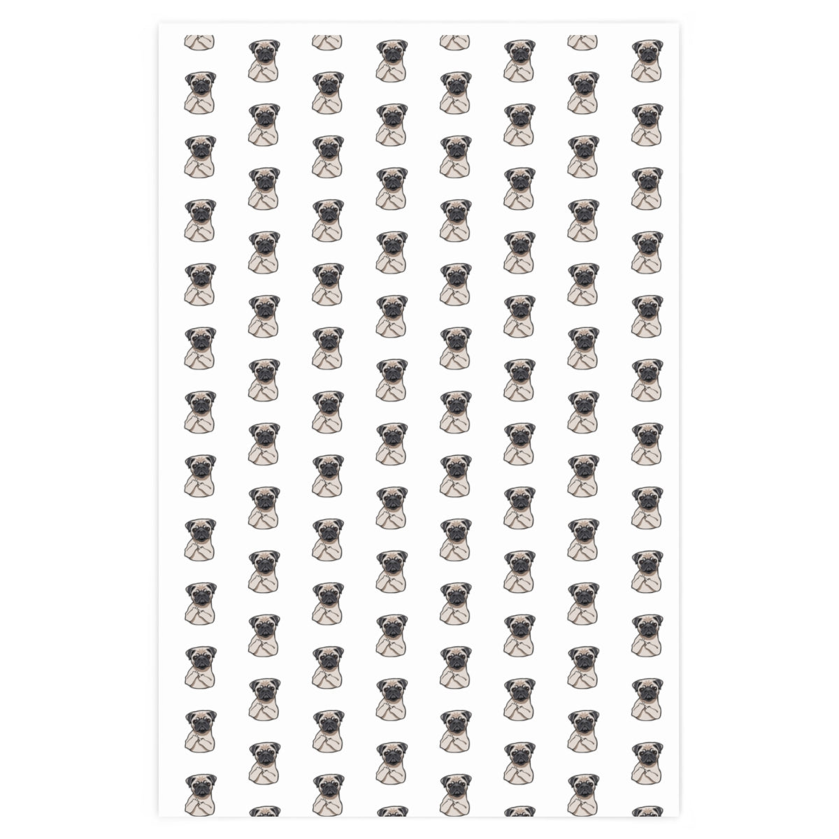 Flipping Off Pug Wrapping Paper