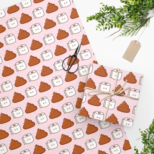 Toilet Wrapping Paper | Poop and Toilet Paper Wrapping Paper | Gag