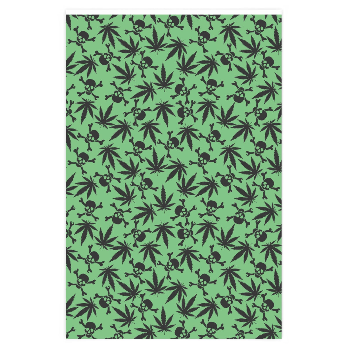 Weed & Skull Cross Bones Wrapping Paper