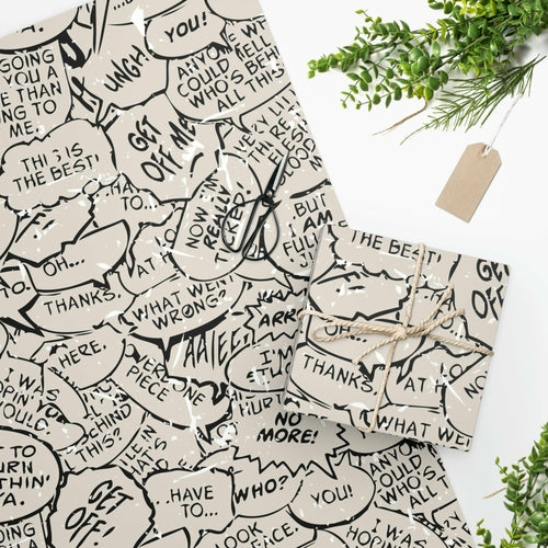 Comic Text Bubble Wrapping Paper
